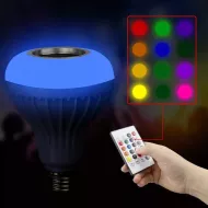 LED RGB barevná žárovka s Bluetooth reproduktorem