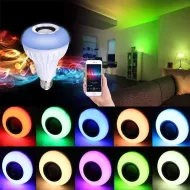 LED RGB barevná žárovka s Bluetooth reproduktorem